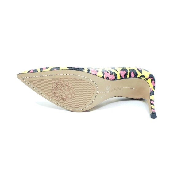 Vince Camuto Treesha Womens Pumps Yellow Pink Leopard Snake Print Size 5.5M - Picture 6 of 9